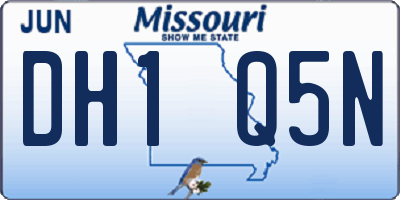 MO license plate DH1Q5N