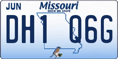 MO license plate DH1Q6G