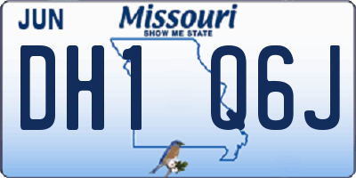 MO license plate DH1Q6J