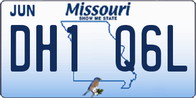 MO license plate DH1Q6L