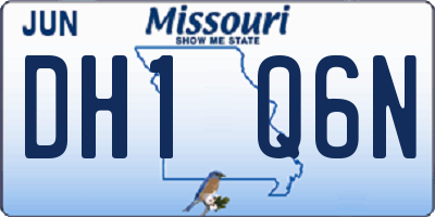MO license plate DH1Q6N