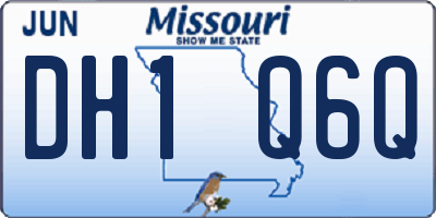 MO license plate DH1Q6Q