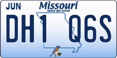 MO license plate DH1Q6S