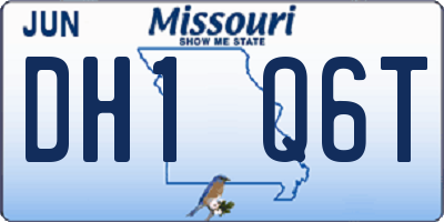 MO license plate DH1Q6T