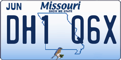 MO license plate DH1Q6X