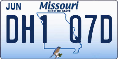 MO license plate DH1Q7D