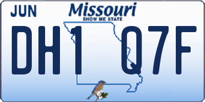 MO license plate DH1Q7F