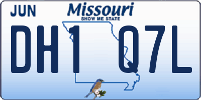 MO license plate DH1Q7L