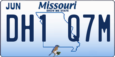 MO license plate DH1Q7M