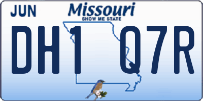 MO license plate DH1Q7R