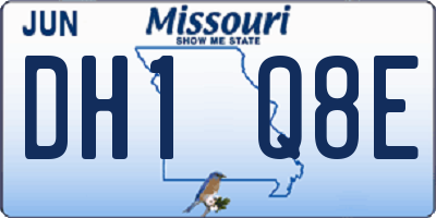 MO license plate DH1Q8E