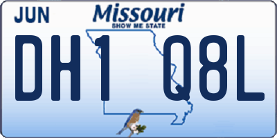 MO license plate DH1Q8L