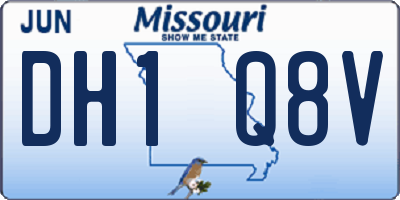 MO license plate DH1Q8V