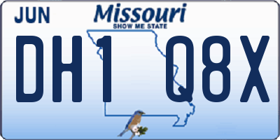 MO license plate DH1Q8X