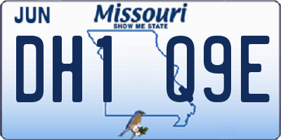 MO license plate DH1Q9E