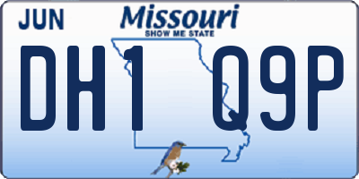 MO license plate DH1Q9P