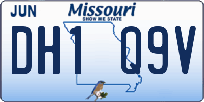 MO license plate DH1Q9V