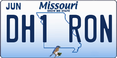 MO license plate DH1R0N