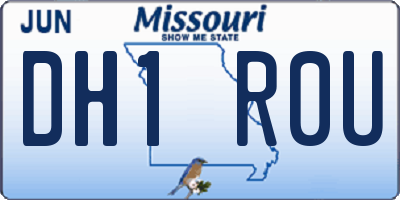 MO license plate DH1R0U