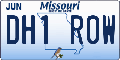 MO license plate DH1R0W