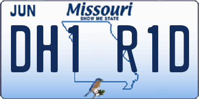 MO license plate DH1R1D