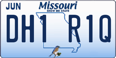 MO license plate DH1R1Q