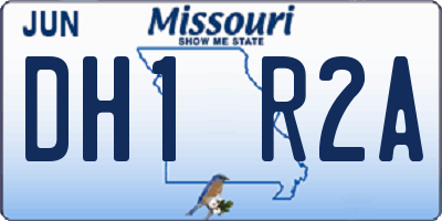 MO license plate DH1R2A