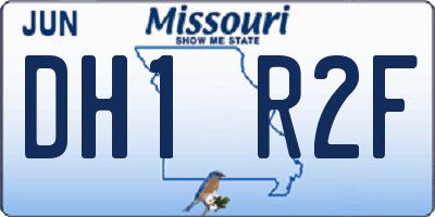 MO license plate DH1R2F