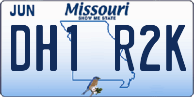 MO license plate DH1R2K