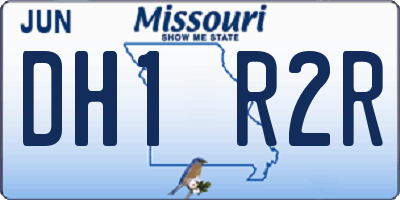 MO license plate DH1R2R