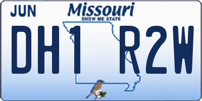 MO license plate DH1R2W