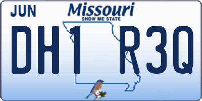 MO license plate DH1R3Q