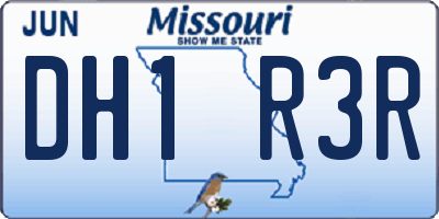 MO license plate DH1R3R