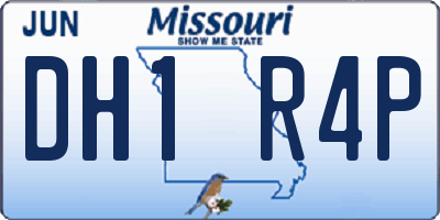 MO license plate DH1R4P