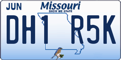 MO license plate DH1R5K