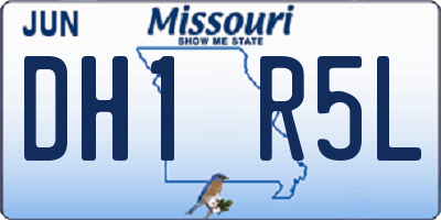 MO license plate DH1R5L