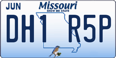 MO license plate DH1R5P