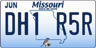 MO license plate DH1R5R