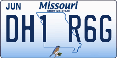 MO license plate DH1R6G