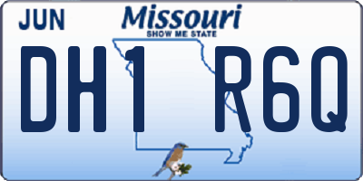 MO license plate DH1R6Q