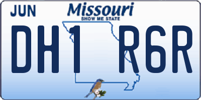 MO license plate DH1R6R