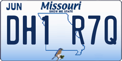 MO license plate DH1R7Q