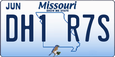 MO license plate DH1R7S