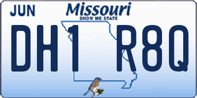 MO license plate DH1R8Q