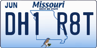 MO license plate DH1R8T