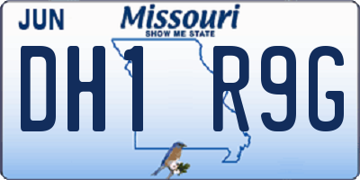 MO license plate DH1R9G