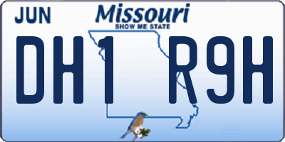 MO license plate DH1R9H