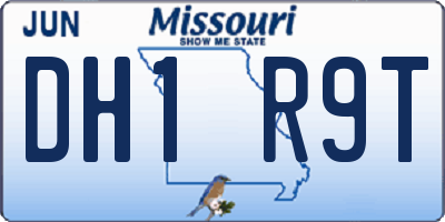 MO license plate DH1R9T