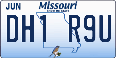 MO license plate DH1R9U