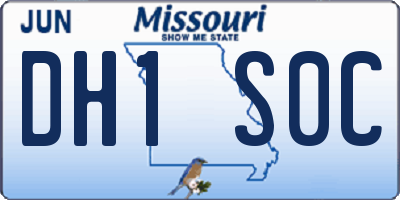 MO license plate DH1S0C